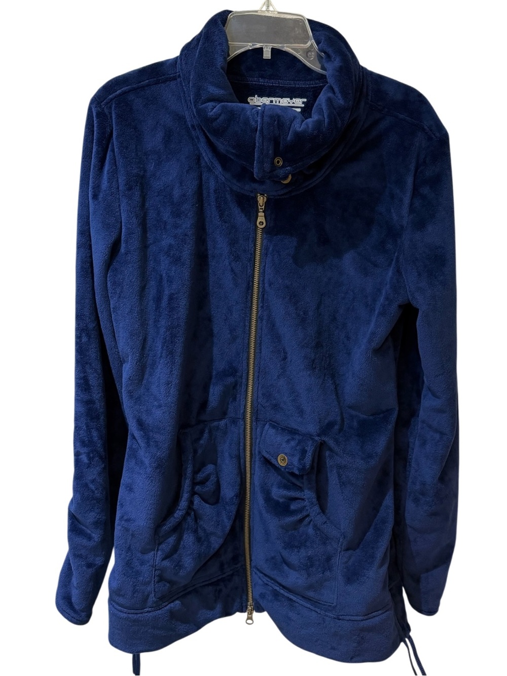 Women’s Obermeyer Navy Plush Zip-Up Jacket size large